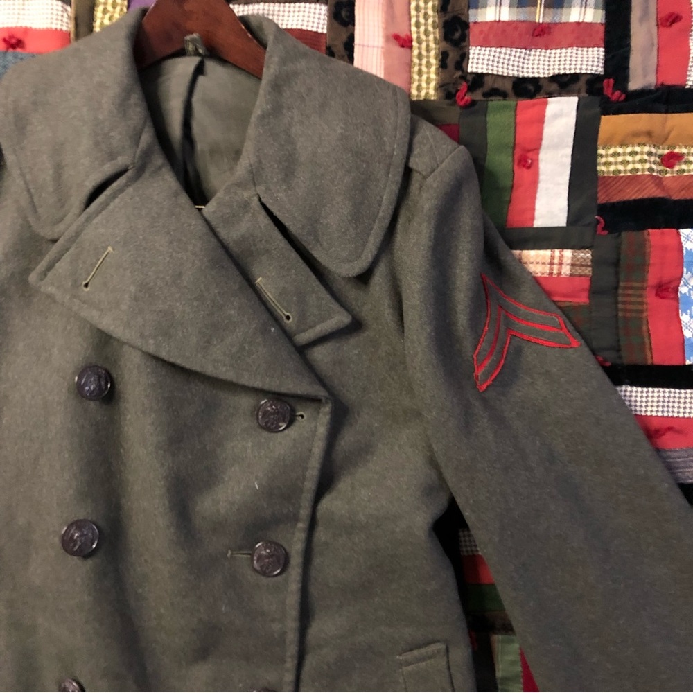WW 2 era 1940s/50s melton wool officers overcoat/trench
